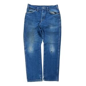 Vintage Dickies Jeans Mens Relaxed Fit Blue Denim Heavy Workwear 33x32